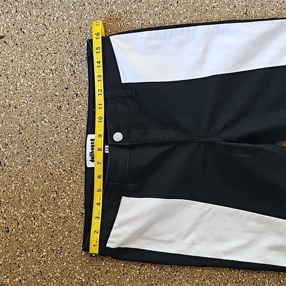 Dollhouse Black White Strip Stretchy Jean Pants Sz. 13 - Picture 2 of 7